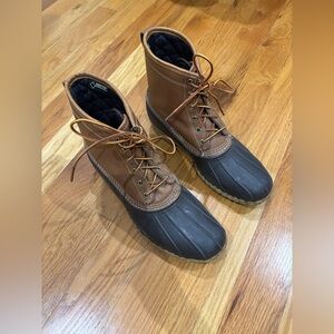L.L. Bean Men's Brown and Black Rain Boots
